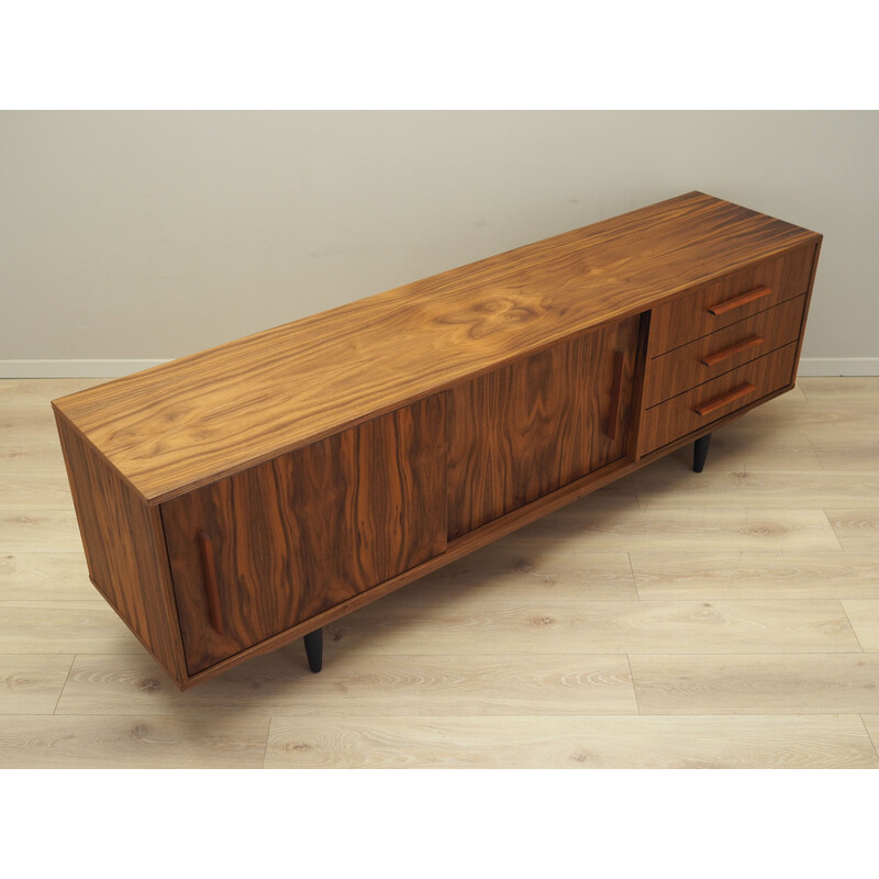 Vintage walnut sideboard with sliding door, Denmark 1990s