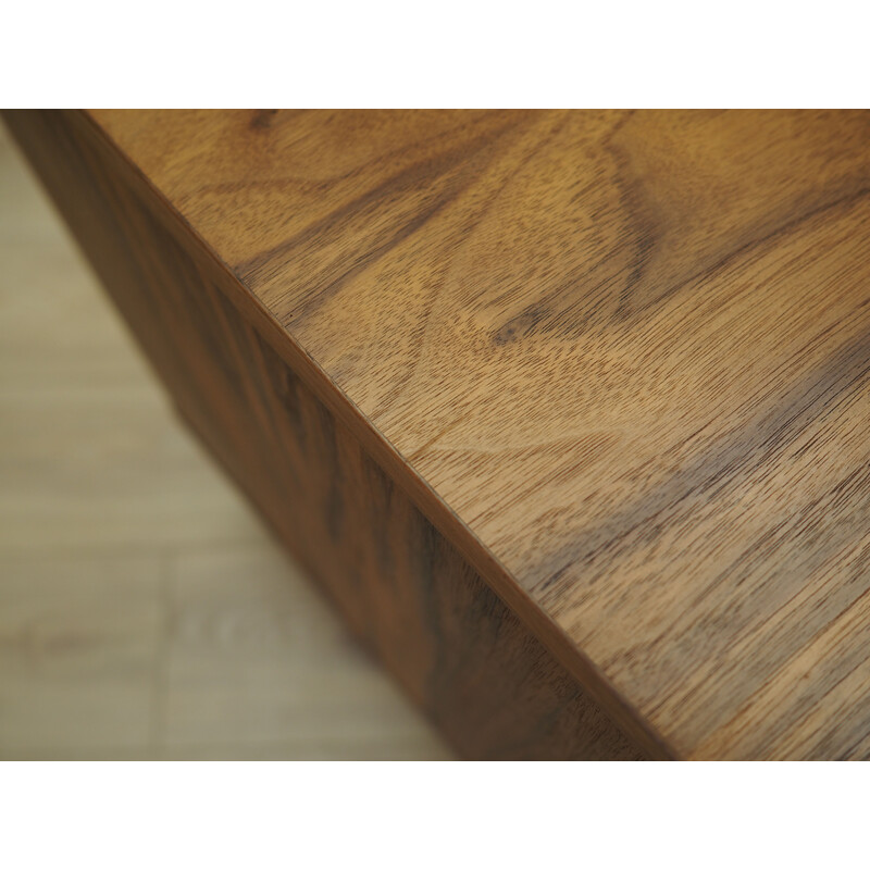 Vintage walnut sideboard with sliding door, Denmark 1990s