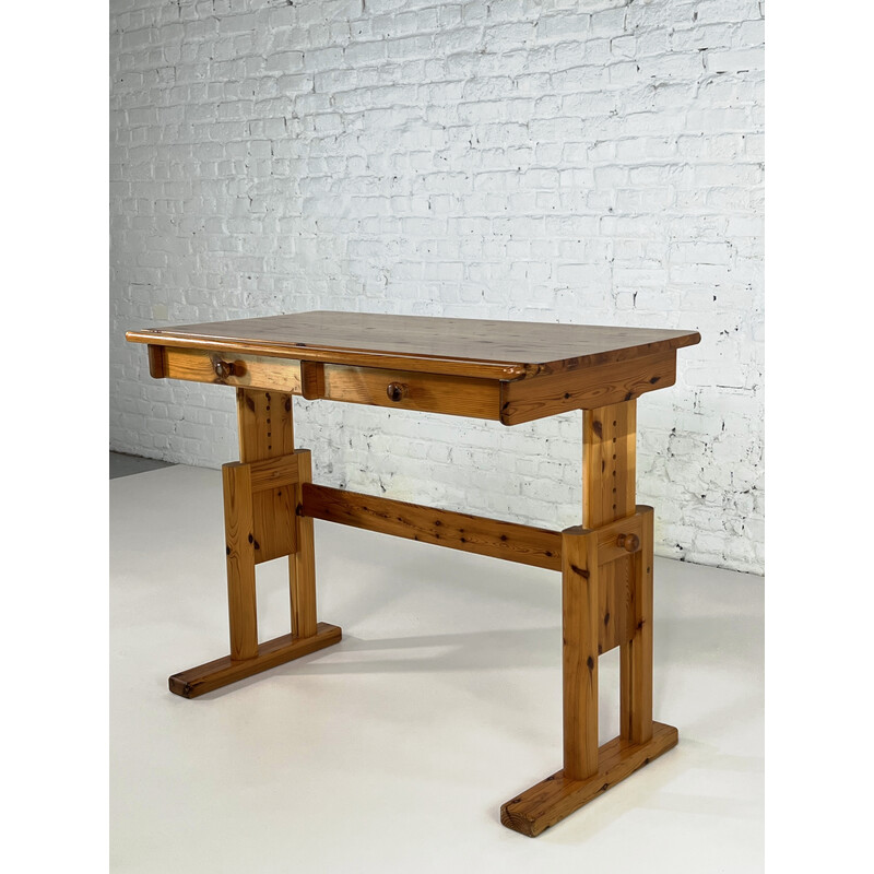 Modular and tiltable vintage wood desk