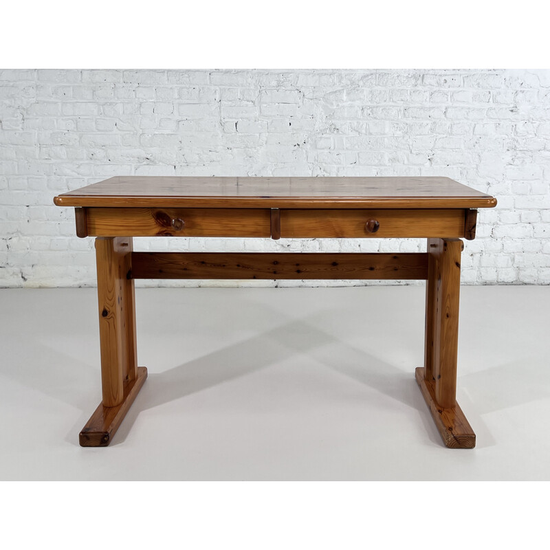 Modulair en kantelbaar vintage houten bureau