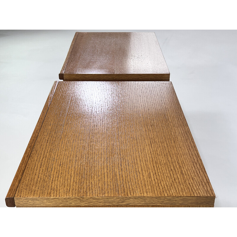 Paire de tables de chevets vintage en chêne, 1970-1980