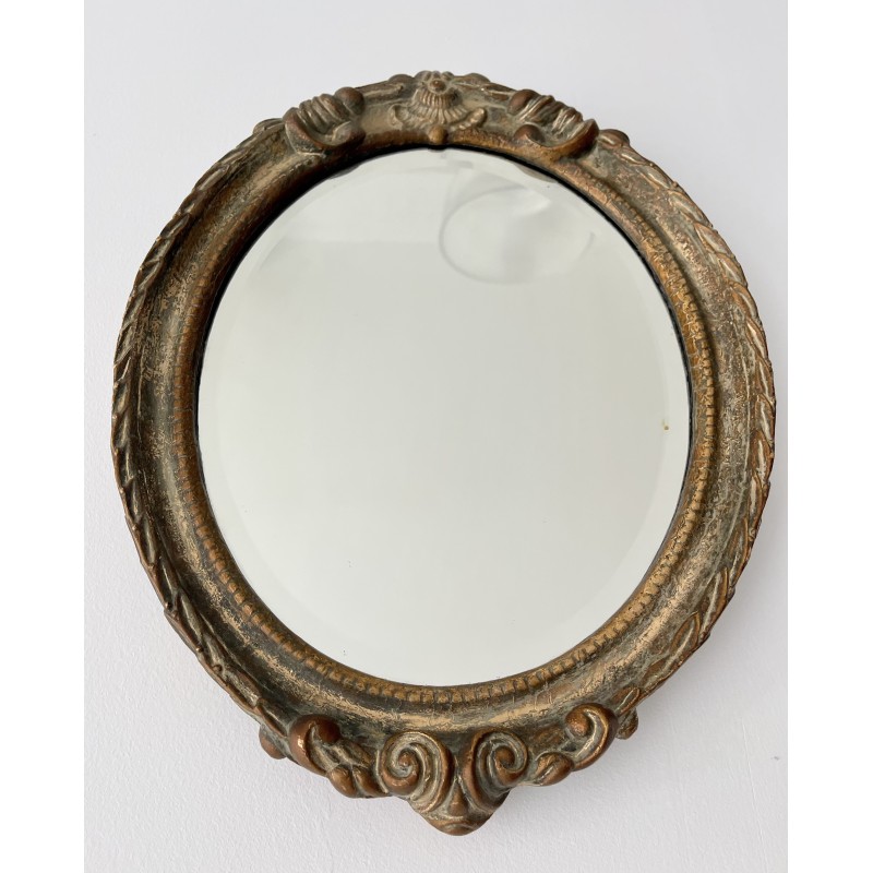 Vintage oval mirror with frame