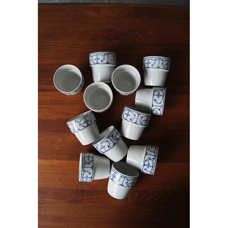 Juego de 12 tazas de cerámica vintage para Jäger Eisenberg, años 70