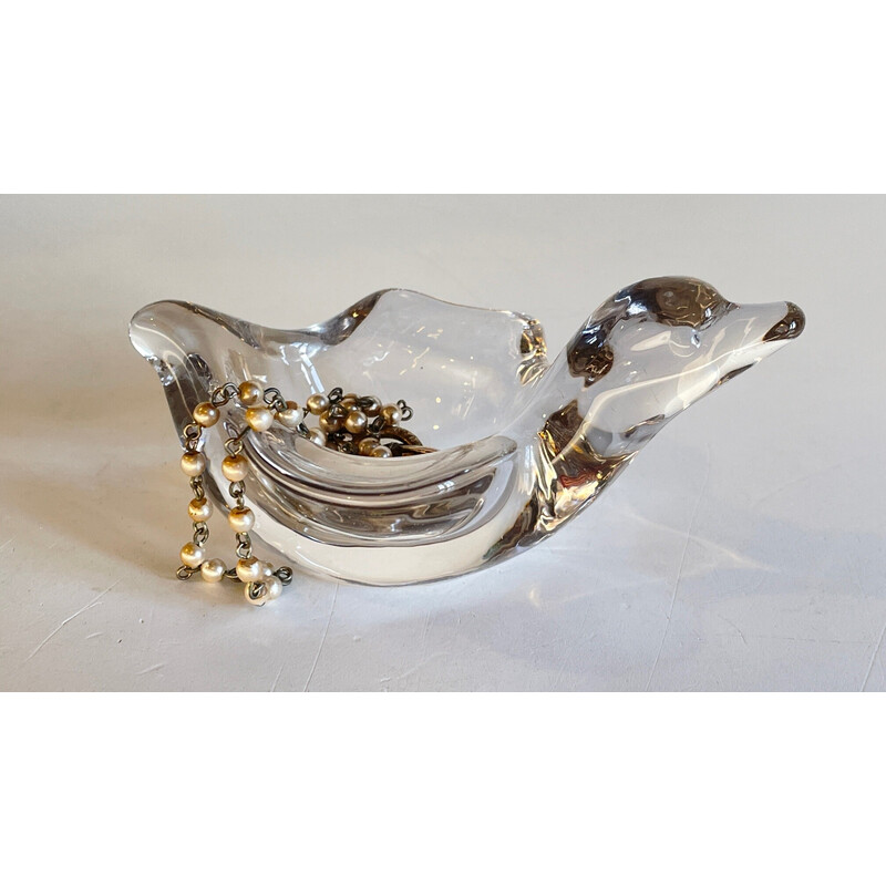 Vintage swallow shape pocket in crystal