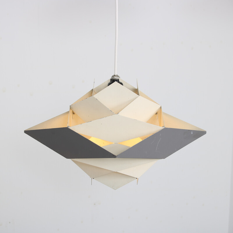 Vintage "Symphoni" pendant lamp in lacquered metal by Preben Dahl for Hans Følsgaard, Denmark 1960s