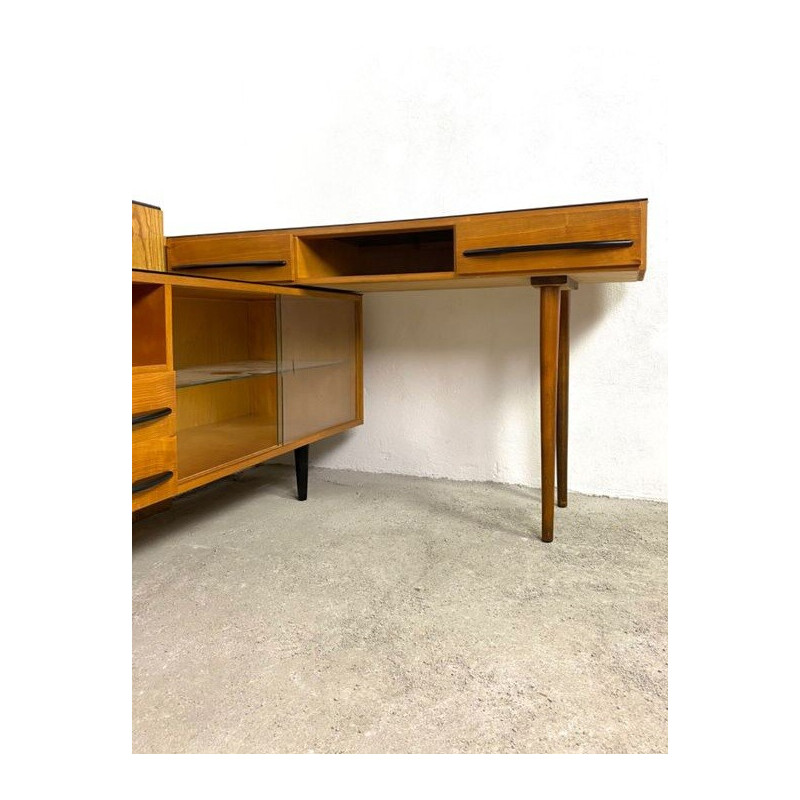 Bureau vintage avec commode par Mojmir Pozar pour Up Zavody, Tchécoslovaquie 1960