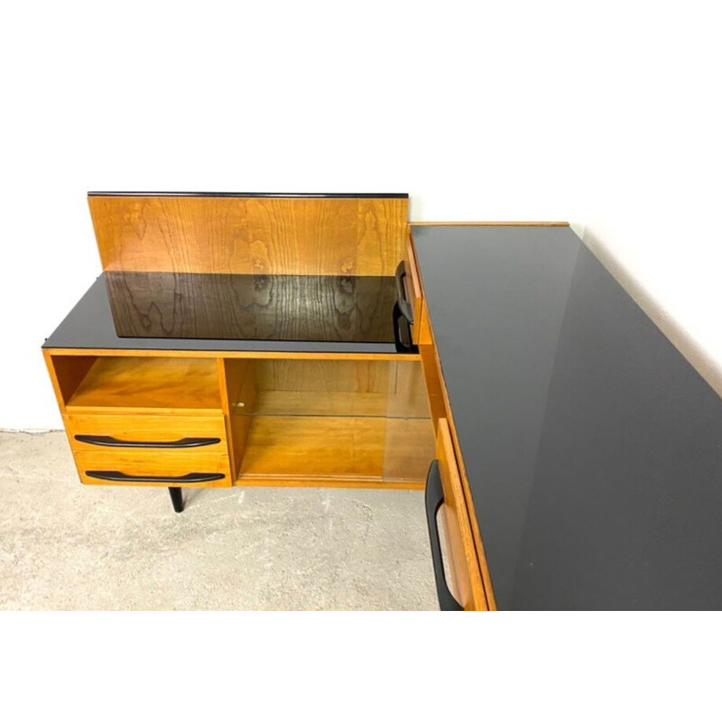 Vintage desk with chest of drawers by Mojmir Pozar for Up Zavody, Czechoslovakia 1960s