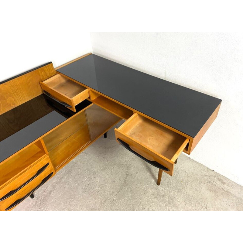 Vintage desk with chest of drawers by Mojmir Pozar for Up Zavody, Czechoslovakia 1960s