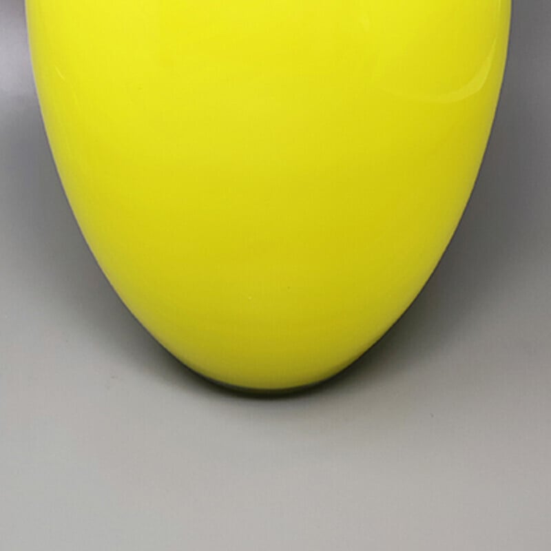 Gelbe Vase aus Muranoglas von Dogi, Italien 1960er Jahre