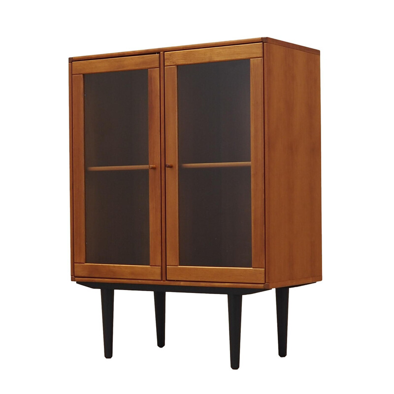 Vintage cherry display cabinet, Denmark 1970s