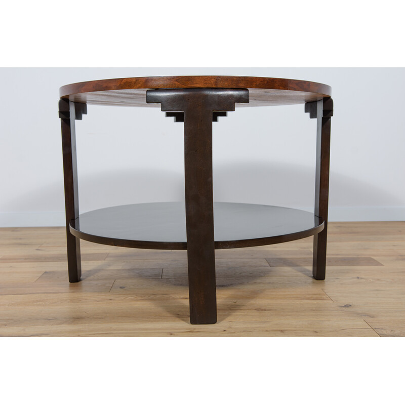Vintage Art Deco beech wood coffee table, Denmark 1930s