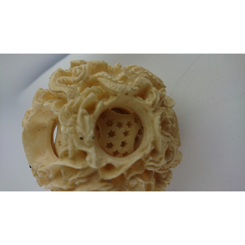 Vintage carved canton ball