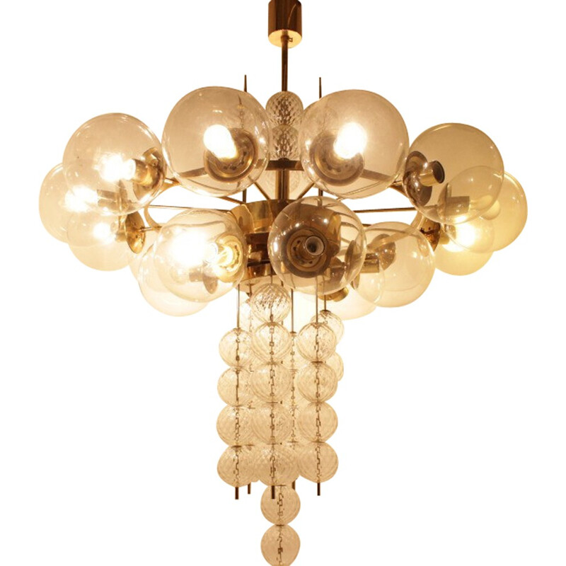 Huge 18-flaming Chandelier - 1960s