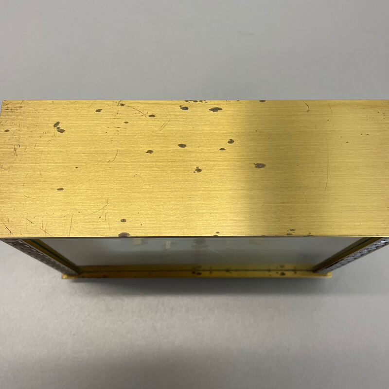 Vintage Tischuhr aus Metall und Messing von Diehl Dilectron, Deutschland 1960er Jahre