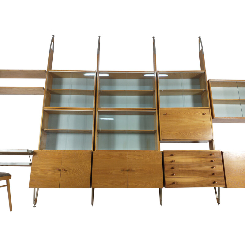 Set of 6 vintage modular wall unit by Jitona, Czechoslovakia 1960s