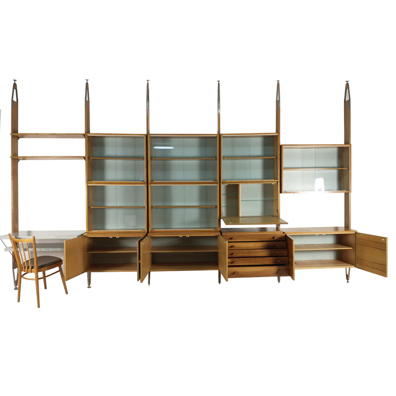 Set of 6 vintage modular wall unit by Jitona, Czechoslovakia 1960s