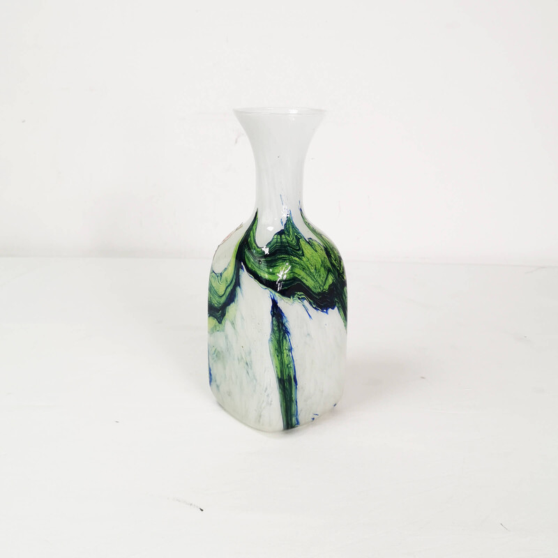Vintage glass vase, Italy 1970s