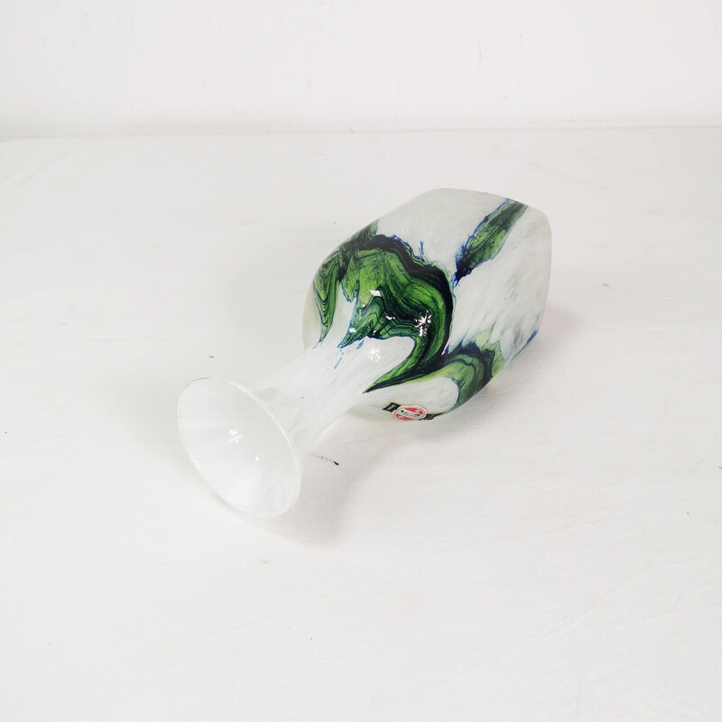 Vintage glass vase, Italy 1970s