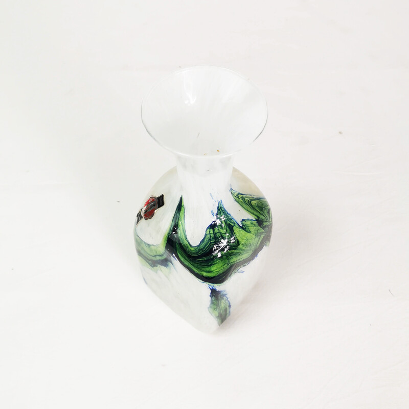 Vaso de vidro Vintage, Itália 1970s