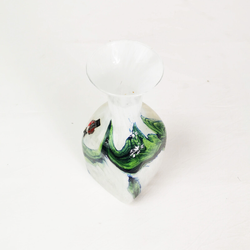 Vintage glass vase, Italy 1970s