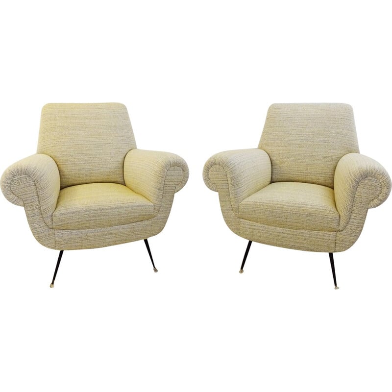 Pair of Italian Armchairs, Gigi Radice - 1950s