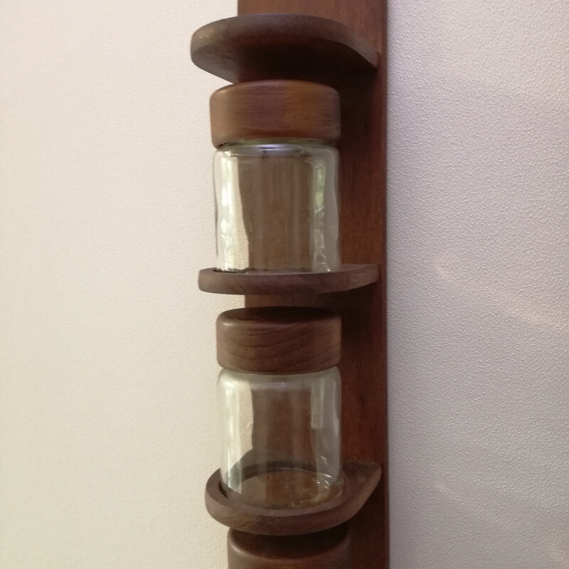 Vintage wall spice rack by Digsmed, Denmark 1960