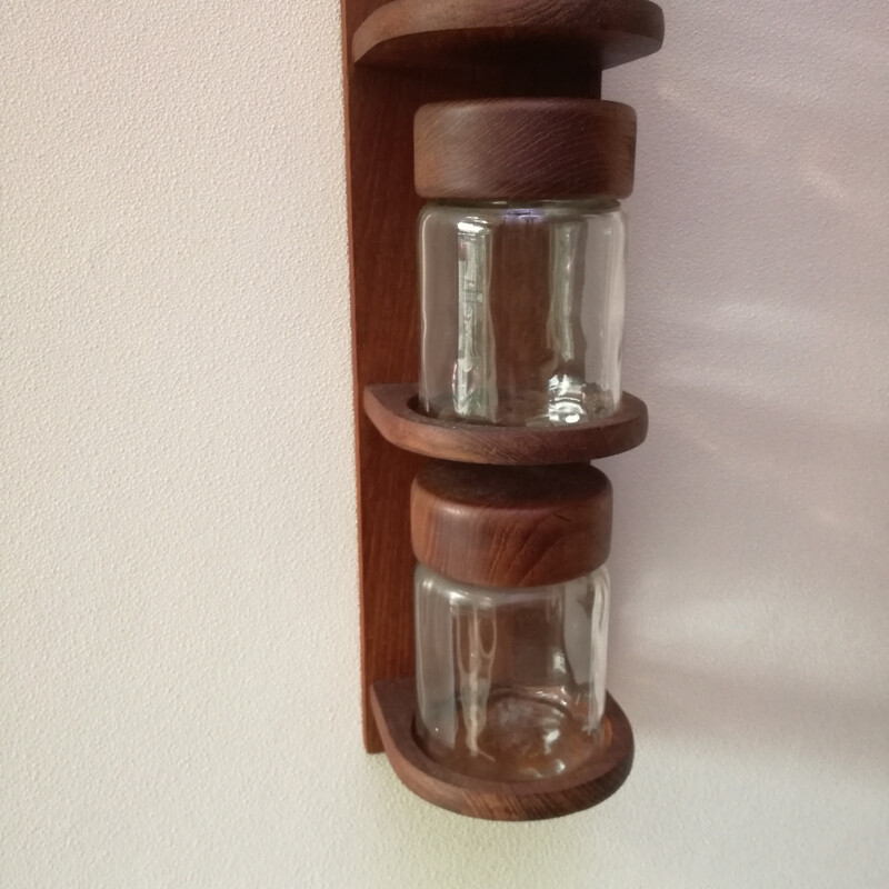 Vintage wall spice rack by Digsmed, Denmark 1960