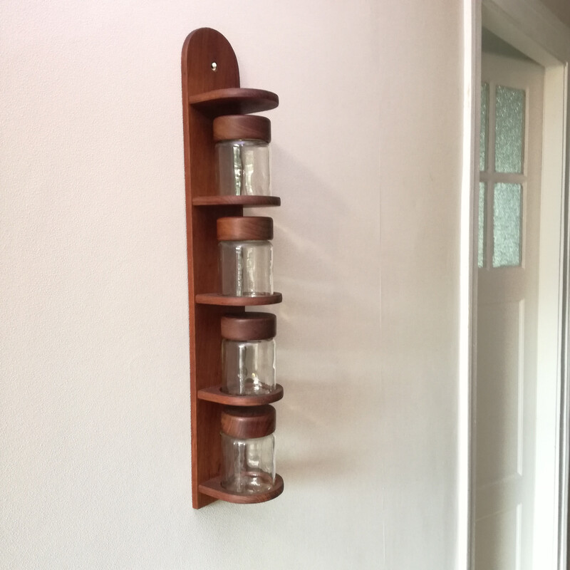 Vintage wall spice rack by Digsmed, Denmark 1960