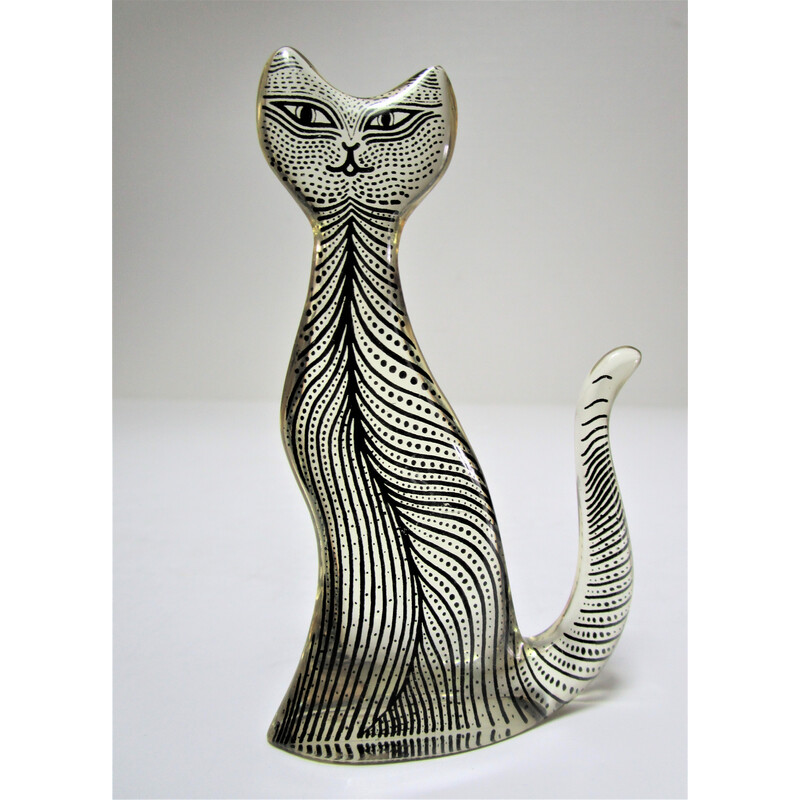 Gato vintage en plexiglás de Abraham Palatnik, 1970