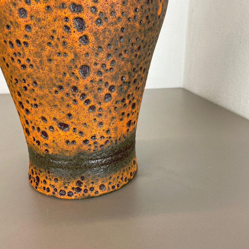Jarrón vintage de cerámica de lava gorda "Robot" de Heinz Siery para Carstens Tönnieshof, Alemania años 60