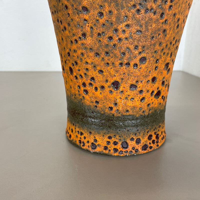 Vintage fat lava ceramic vase "Robot" by Heinz Siery for Carstens Tönnieshof, Germany 1960s