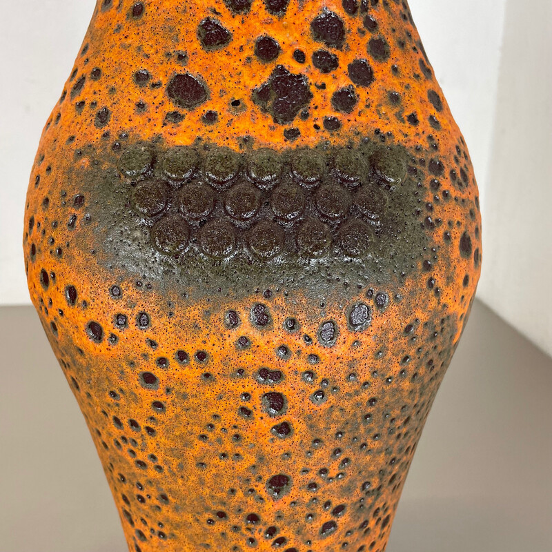 Jarrón vintage de cerámica de lava gorda "Robot" de Heinz Siery para Carstens Tönnieshof, Alemania años 60