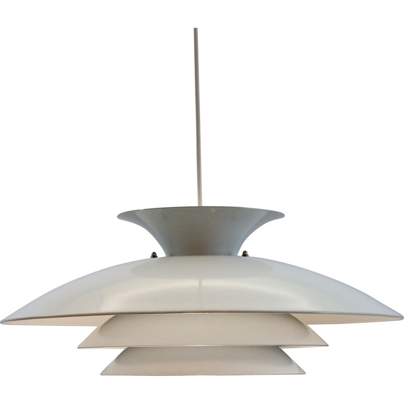 Mid-Century danish pendant light in white - 1960s