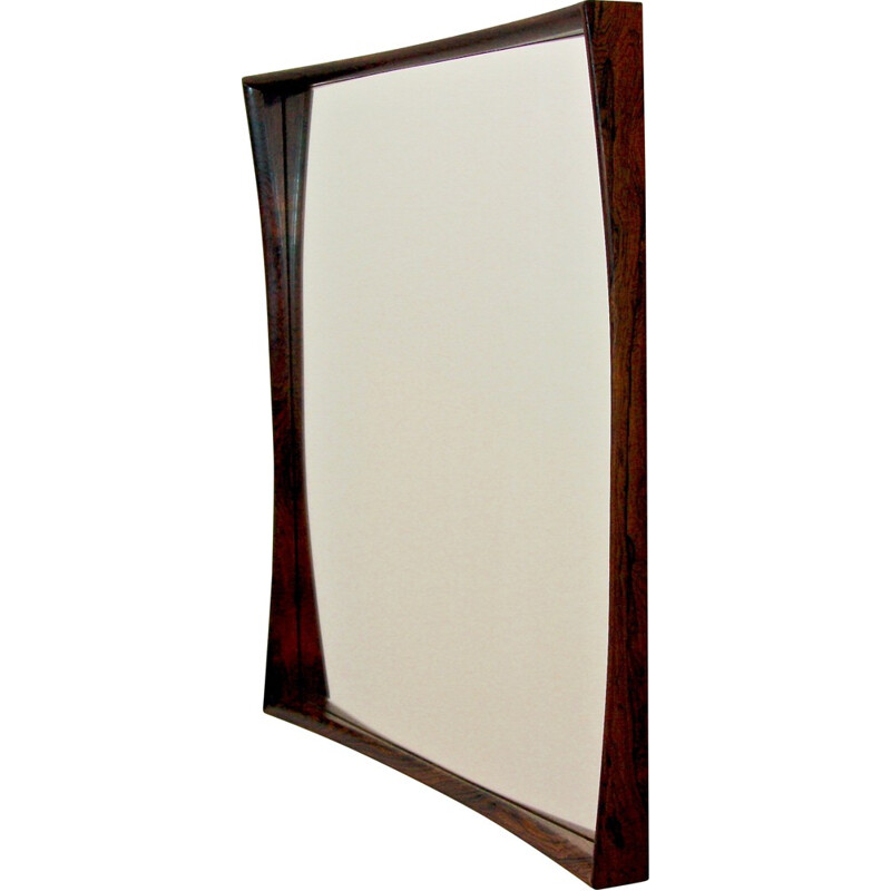 Miroir danois vintage en palissandre - 1960