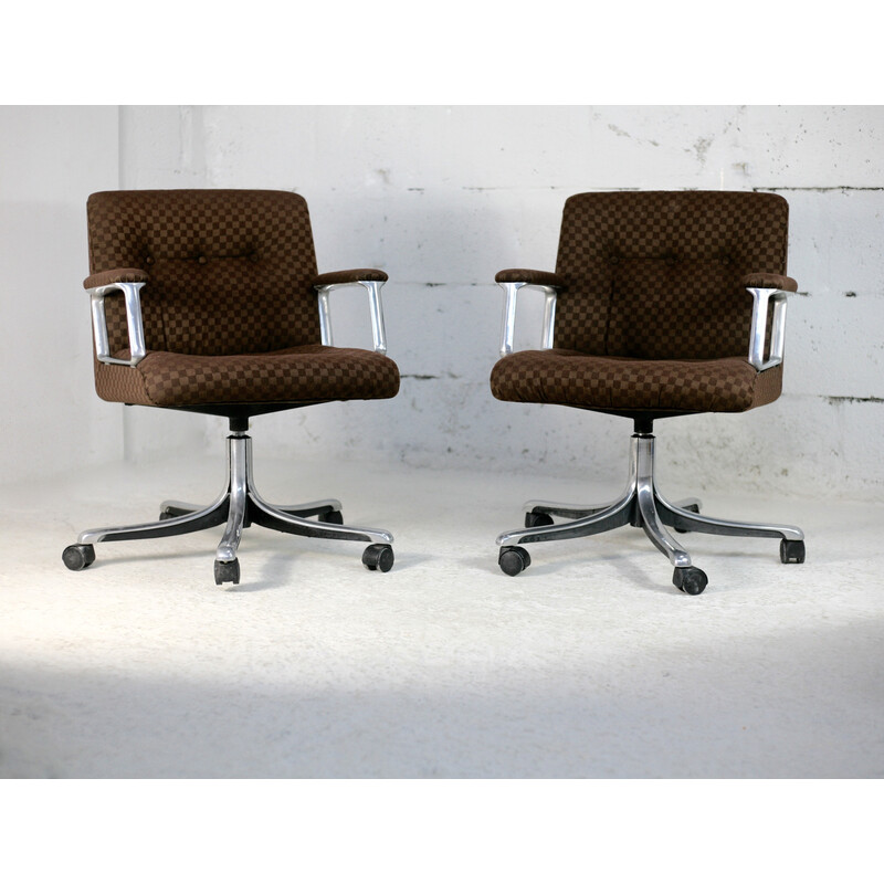 Paar vintage fauteuils van Osvaldo Borsani voor Tecno, Italië 1965