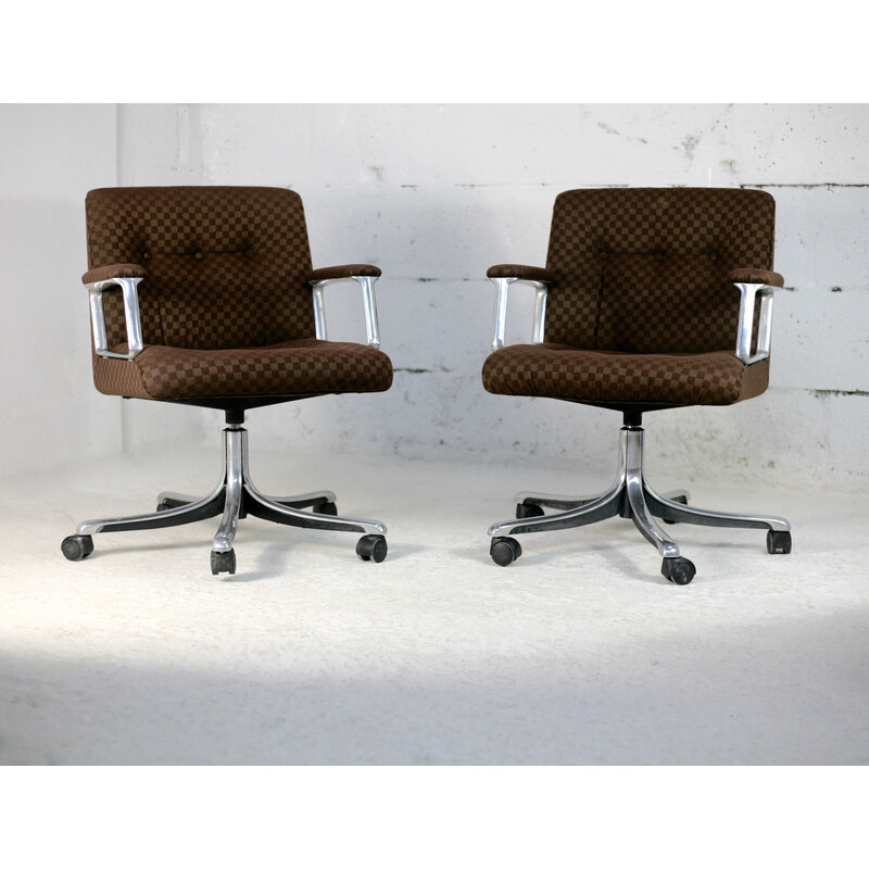 Pair of vintage armchairs by Osvaldo Borsani for Tecno, Italy 1965