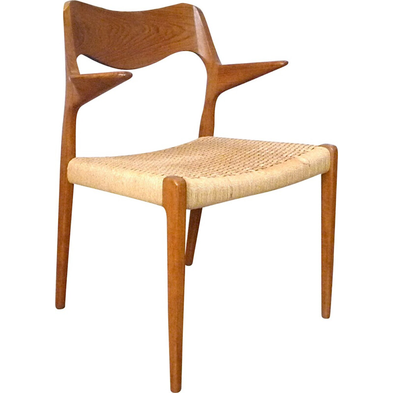 Danish chair in teak model 55 by Niels O. Møller for J.L. Møller - 1960s
