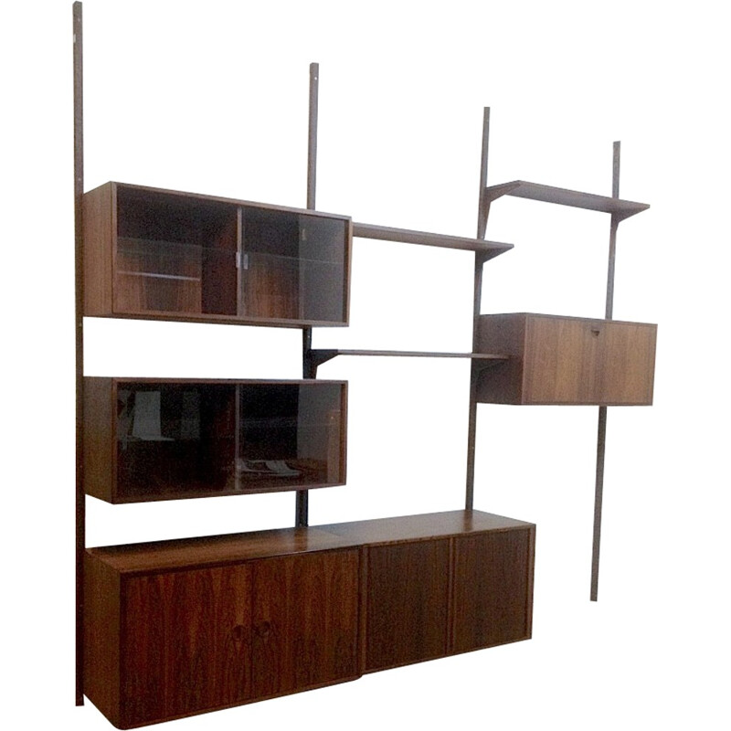 Shelving system in rosewood by Rud THYGESEN & Johnny SORENSEN - 1950s