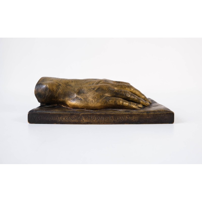 Frans vintage gegoten bronzen handsculptuur door Richard Hudnut voor Montagutelli Frères, 1912