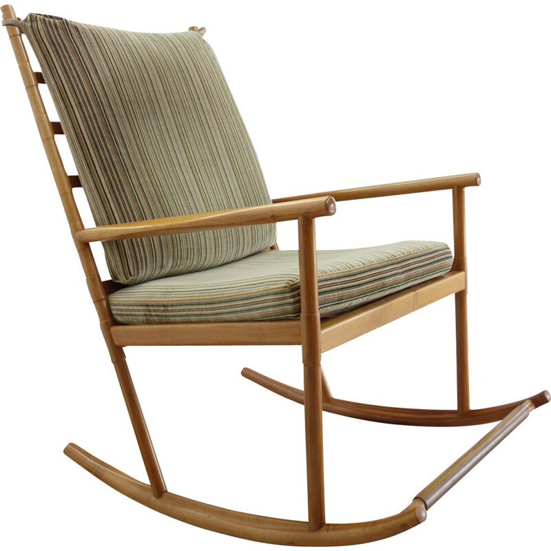 Beech rocking chair - 1960s