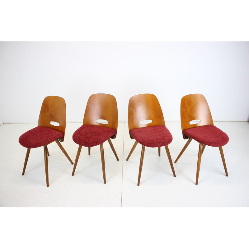 Set van 4 vintage eetkamerstoelen van Frantisek Jirak voor Tatra, Tsjecho-Slowakije 1960