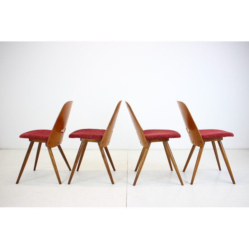 Ensemble de 4 chaises vintage par Frantisek Jirak pour Tatra, Tchécoslovaquie 1960