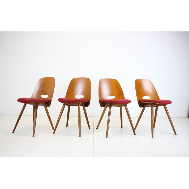 Ensemble de 4 chaises vintage par Frantisek Jirak pour Tatra, Tchécoslovaquie 1960