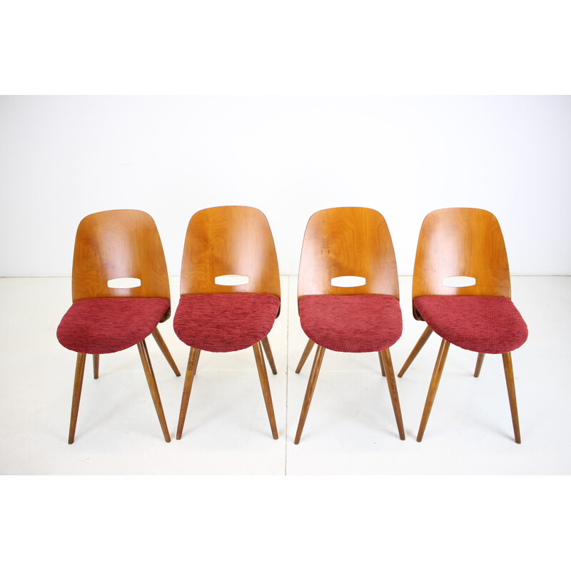 Set van 4 vintage eetkamerstoelen van Frantisek Jirak voor Tatra, Tsjecho-Slowakije 1960