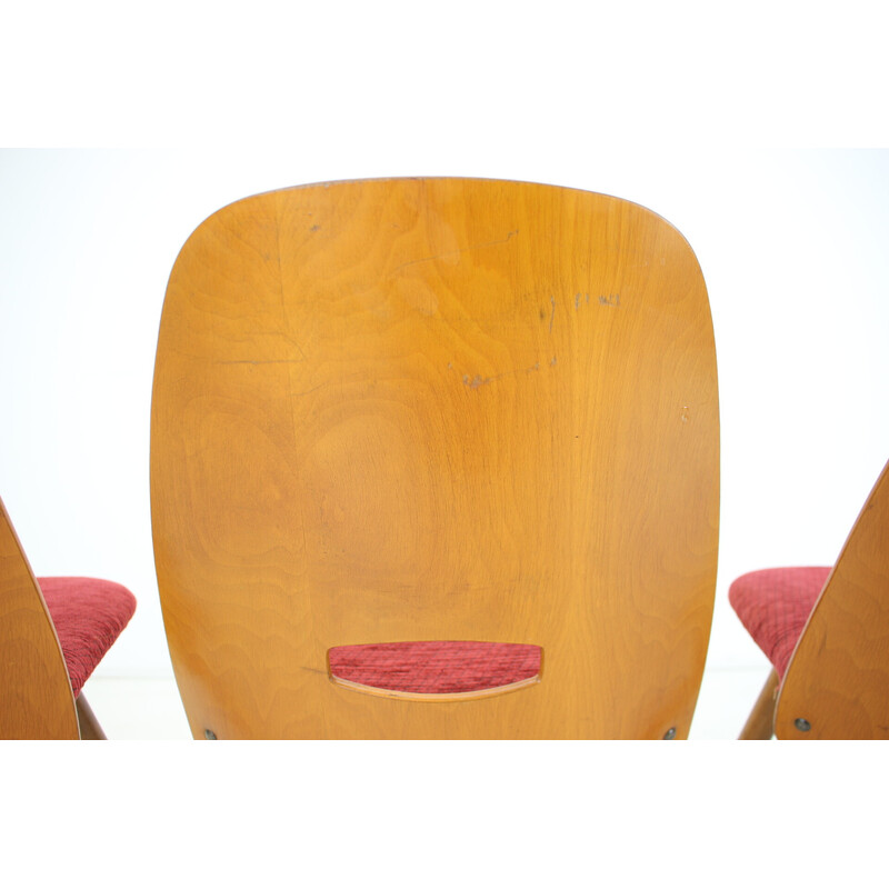 Conjunto de 4 cadeiras de jantar vintage de Frantisek Jirak para Tatra, Checoslováquia nos anos 60
