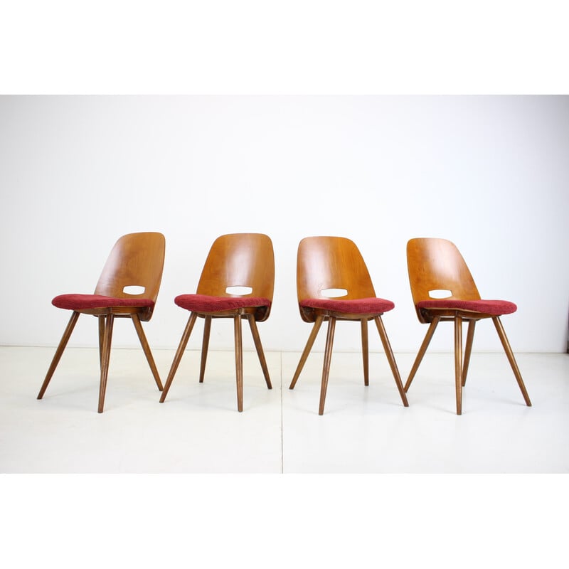 Set of 4 vintage dining chairs by Frantisek Jirak for Tatra, Czechoslovakia 1960s