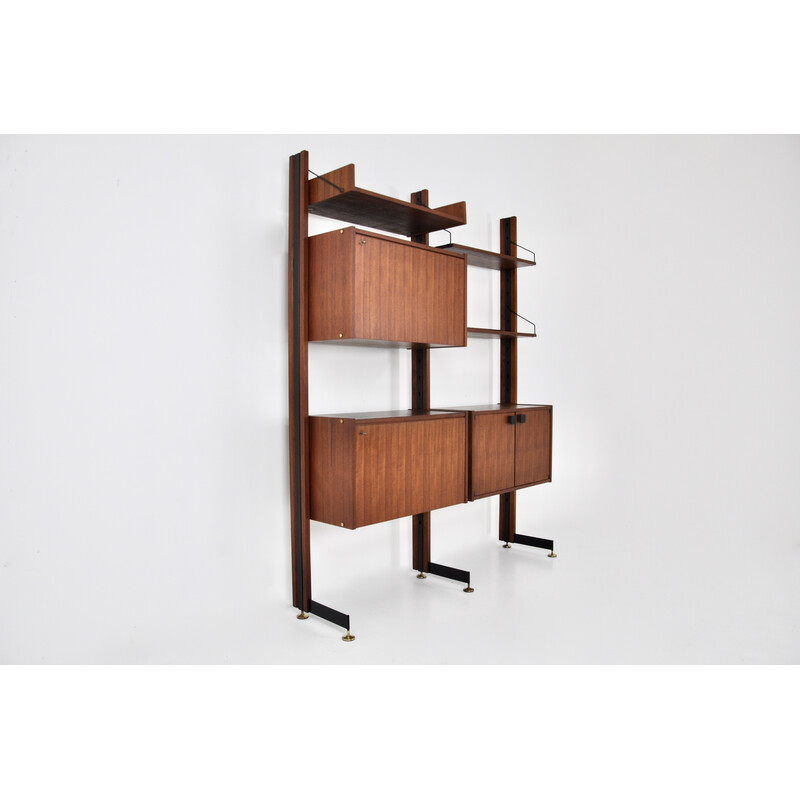 Vintage Selex wood bookcase by Industria Mobili Barovero, 1960s