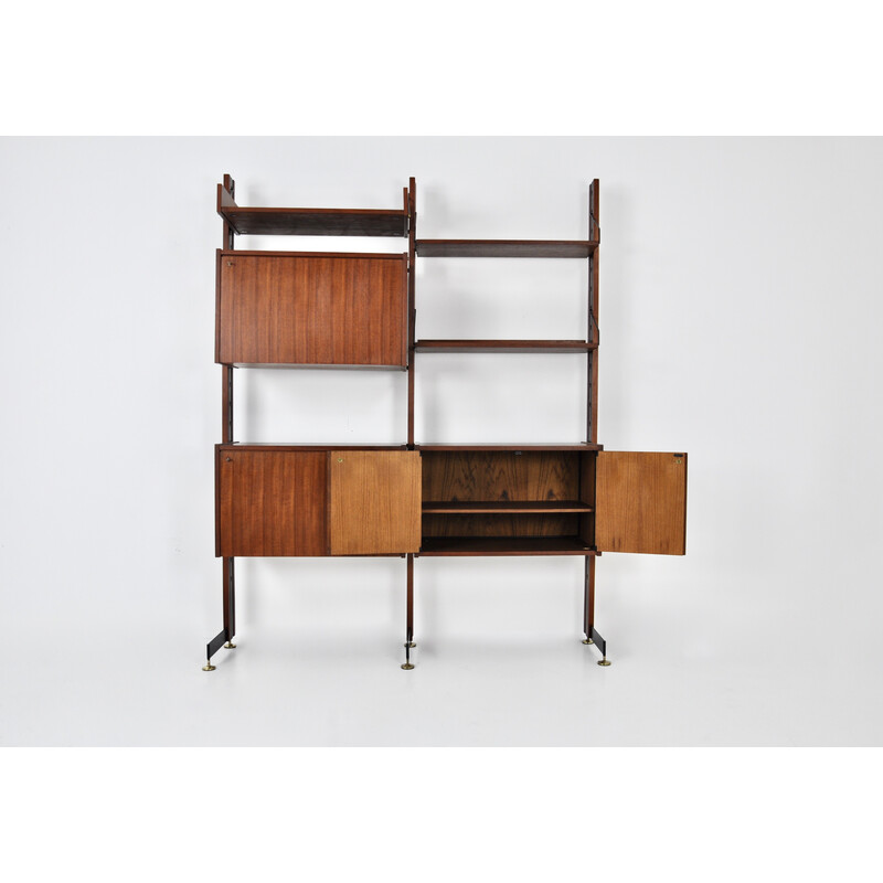 Vintage Selex wood bookcase by Industria Mobili Barovero, 1960s