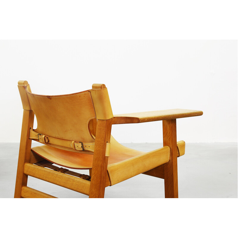 Pair of Danish Spanish Lounge Chairs by Børge Mogensen for Fredericia - 1950s