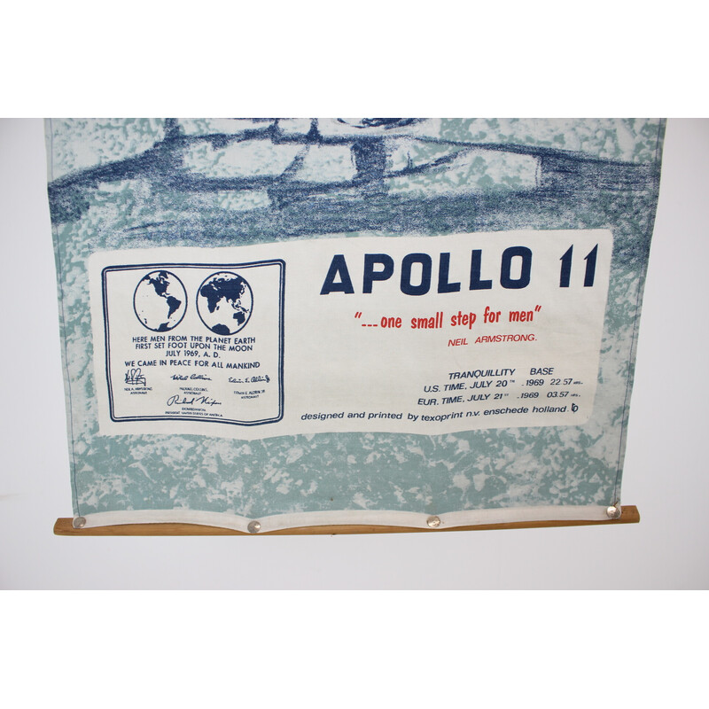 Décoration murale vintage Neil Armstrong nasa vtg Apollo 11 en tissu